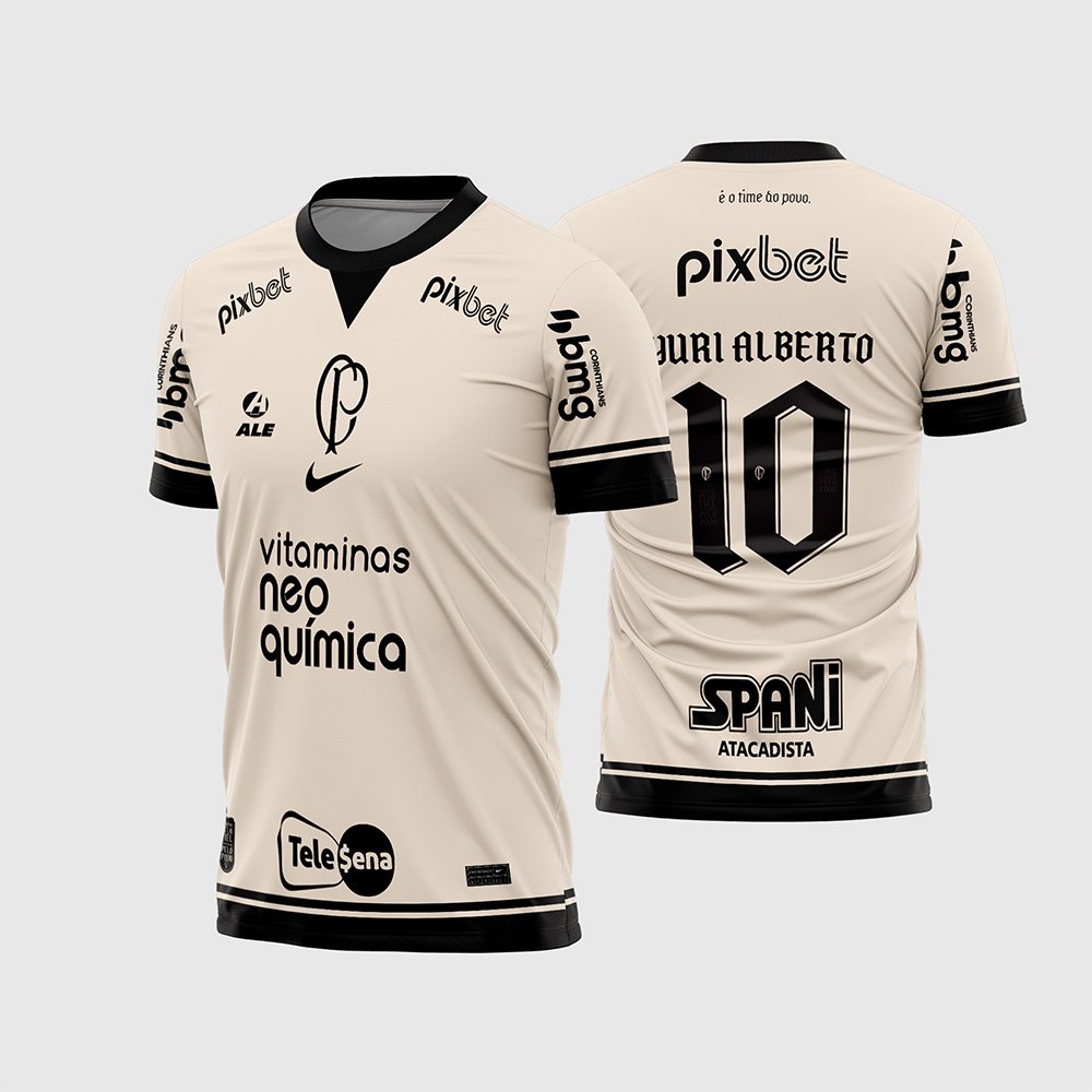 Arte Vetor Camisa Corinthians Quarta 2023 - 2024