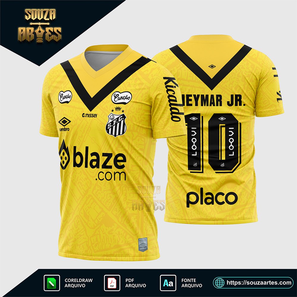 Arte Vetor Camisa Santos Reserva 2024 - 2025