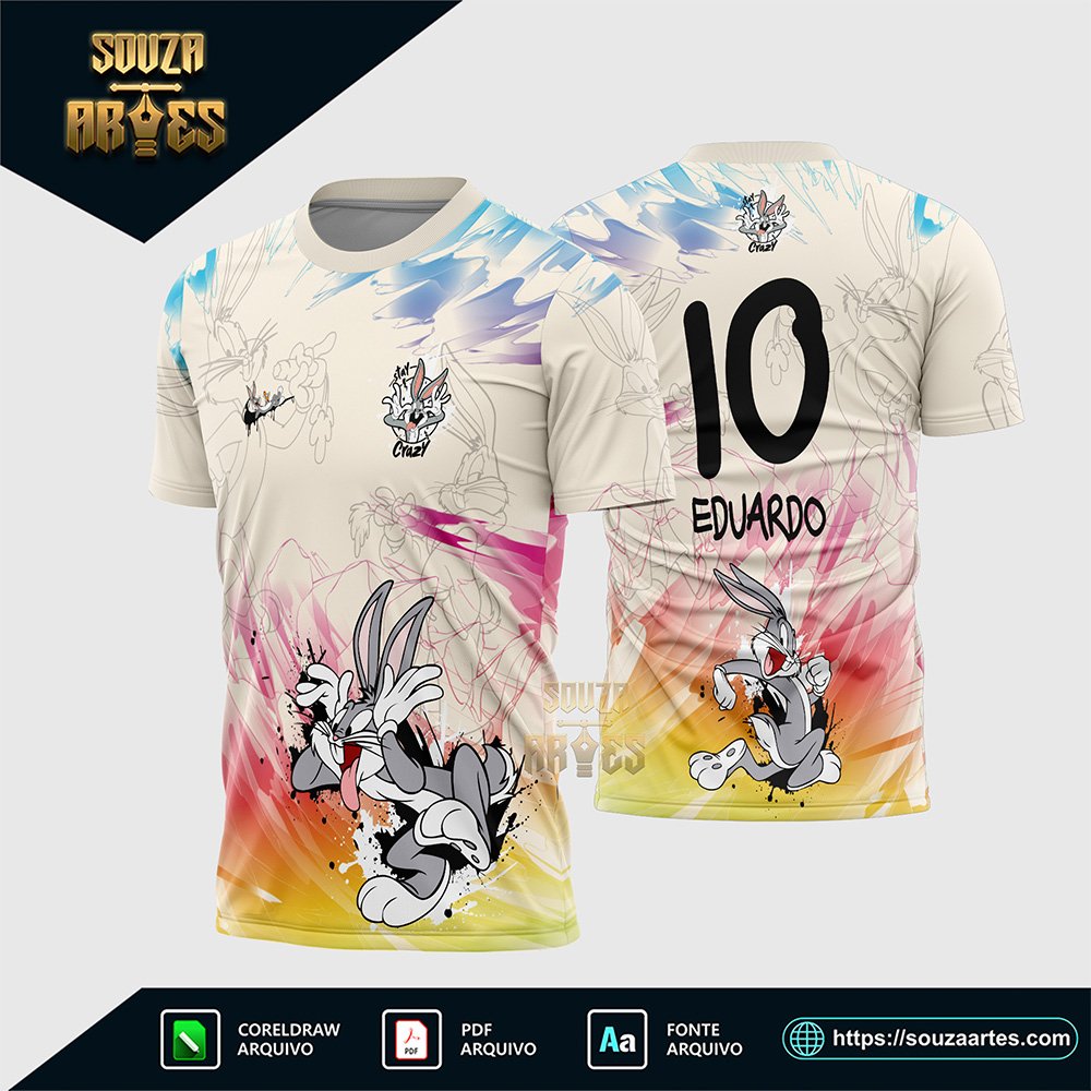 Arte Camisa Interclasse Coelho Pernalonga 2026 - Looney Tunes