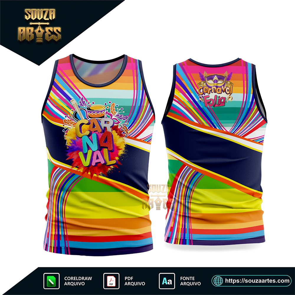 Arte Vetor Camisa Abadá Bloco Carnaval 2026 - Modelo 06