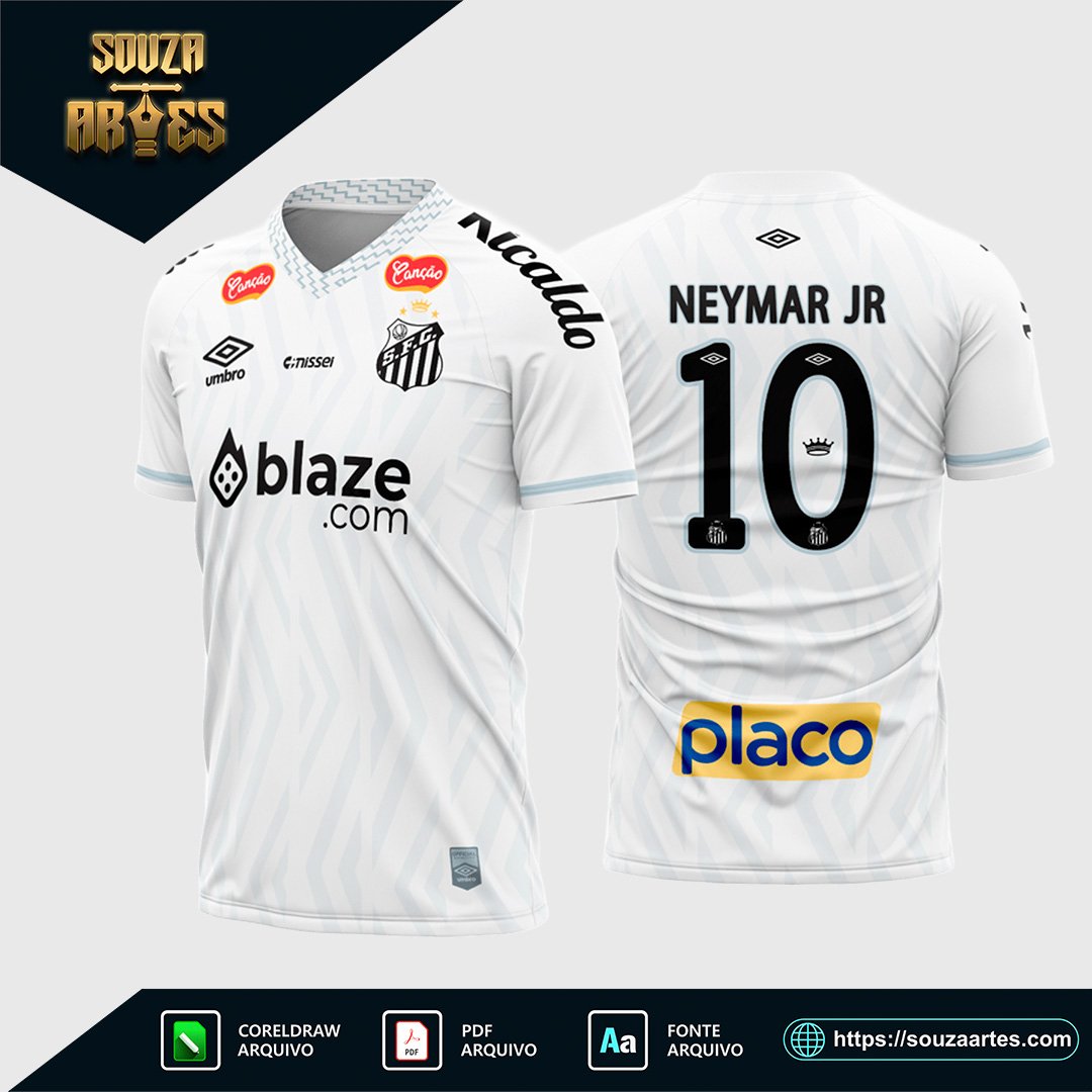 Arte Vetor Camisa Santos Titular 2025 - 2026