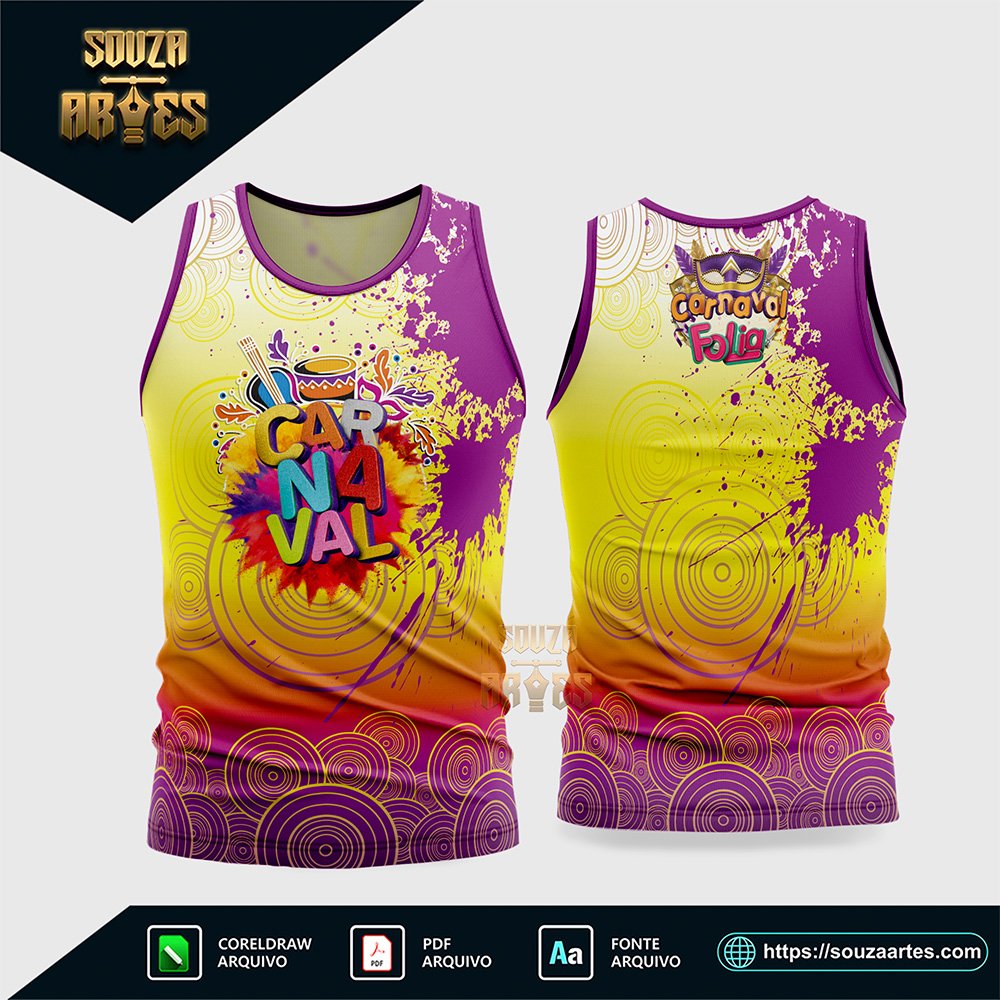 Arte Vetor Camisa Abadá Bloco Carnaval 2026 - Modelo 48