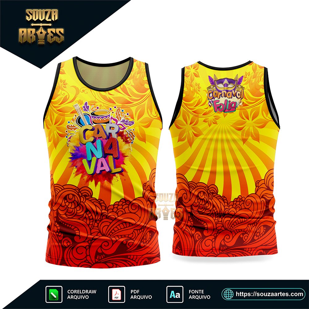 Arte Vetor Camisa Abadá Bloco Carnaval 2026 - Modelo 05