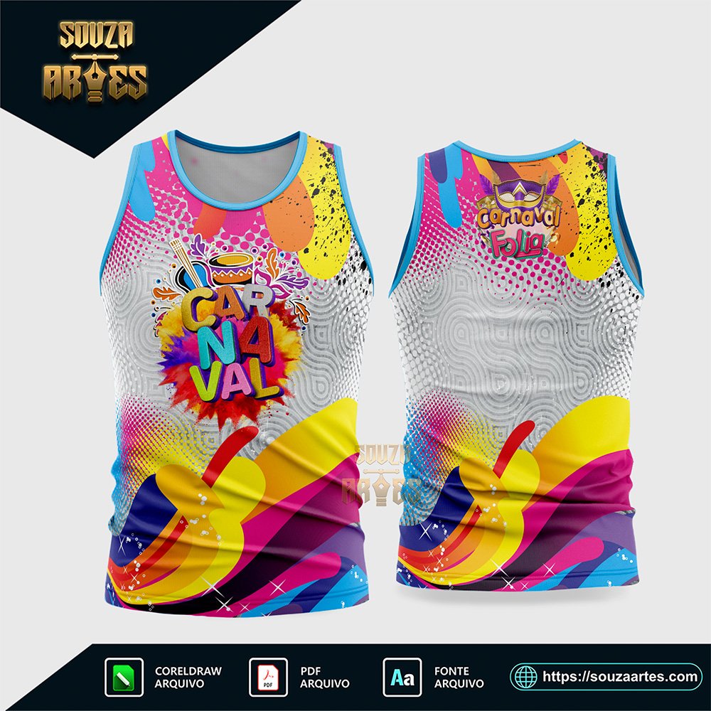 Arte Vetor Camisa Abadá Bloco Carnaval 2026 - Modelo 18