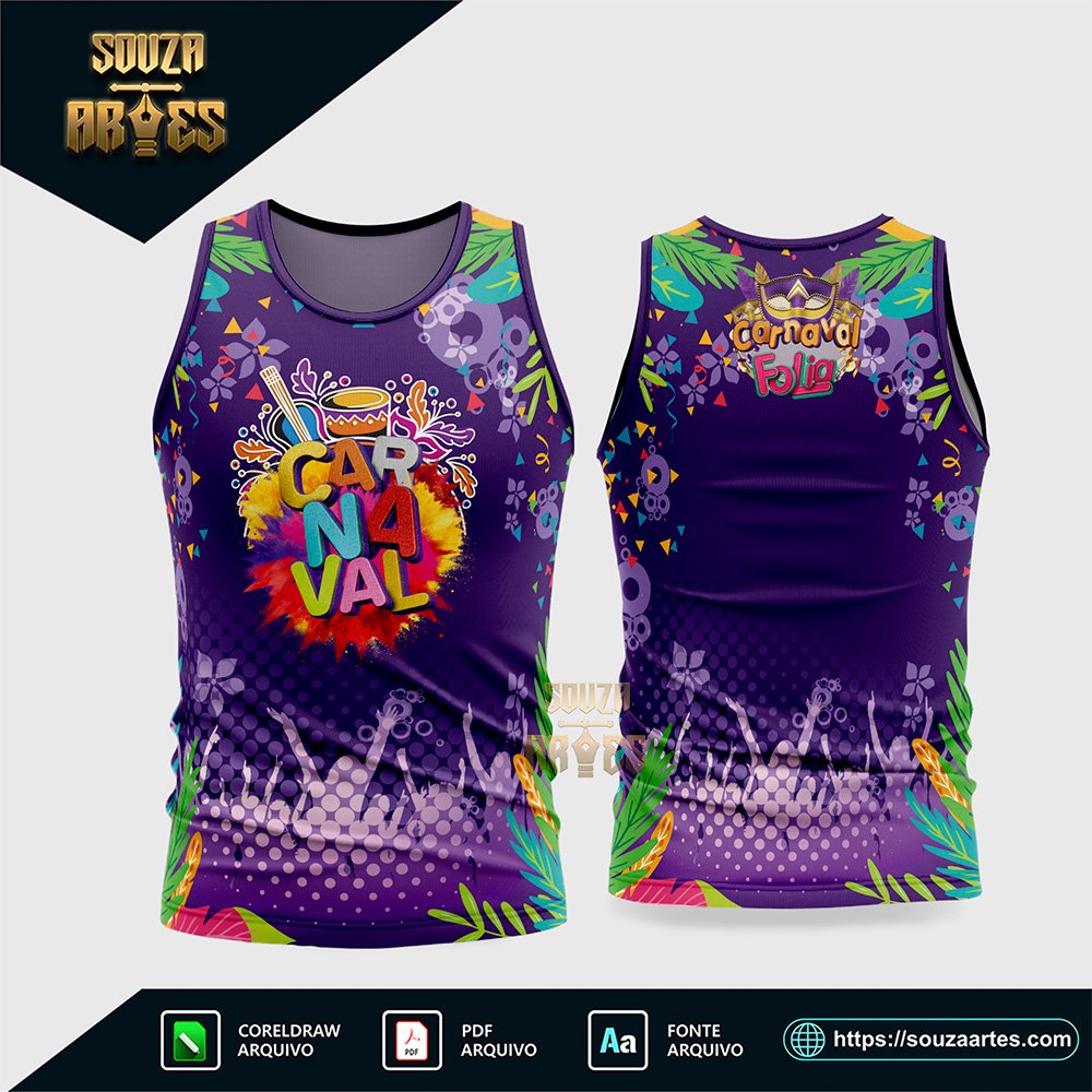 Arte Vetor Camisa Abadá Bloco Carnaval 2026 - Modelo 40