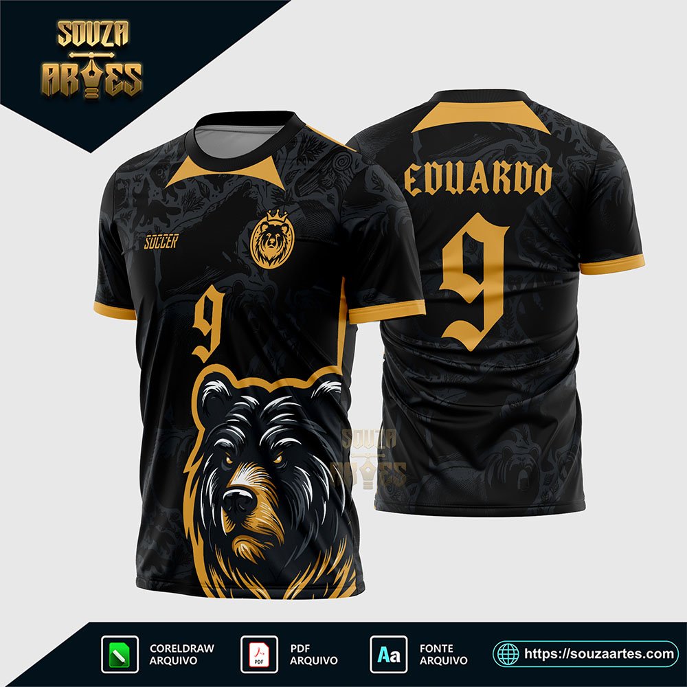 Arte Vetor Camisa InterClasse Urso Amarelo
