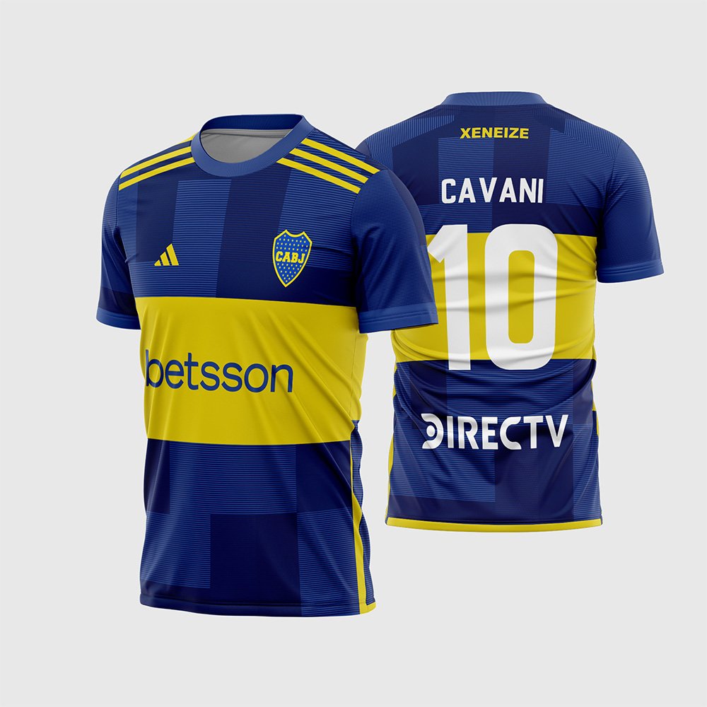 Arte Vetor Camisa Time Boca Juniors Titular 2023-24