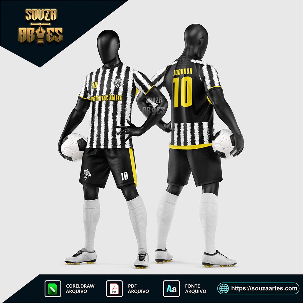 Arte Vetor Camisa e Short para Uniforme de Futebol Amador