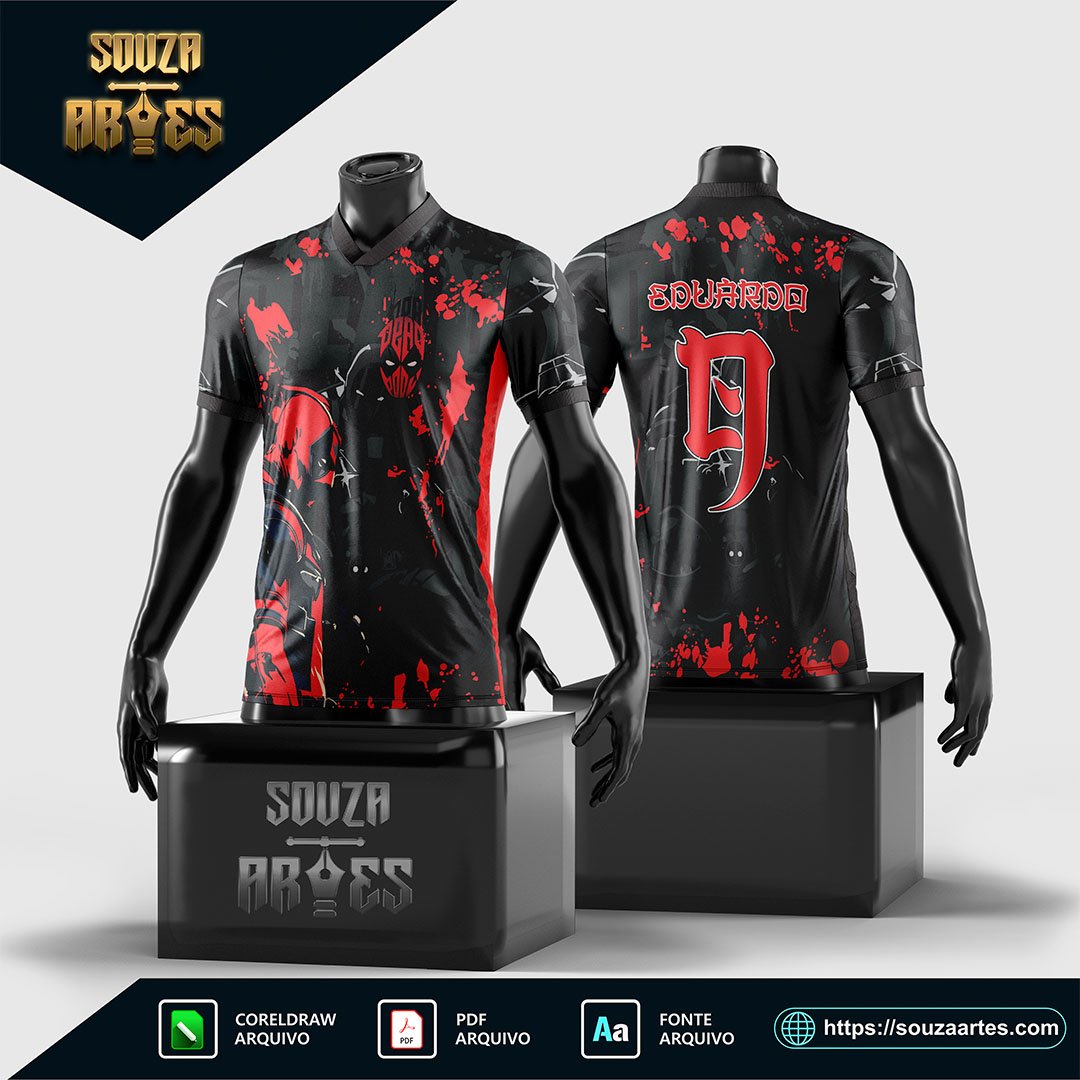 Arte Vetor Camisa Interclasse DeadPool 2024 - 2025