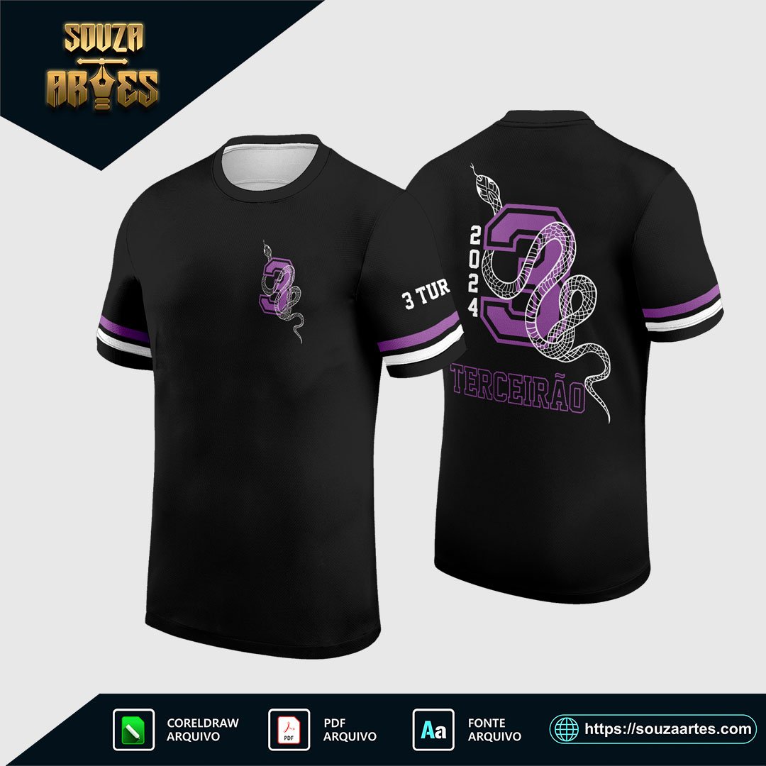 Arte Vetor Camisa Terceirão 2025 - Cobra