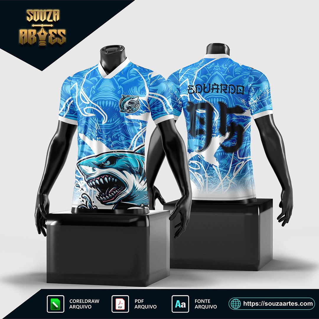 Arte Vetor Camisa InterClasse Tubarão
