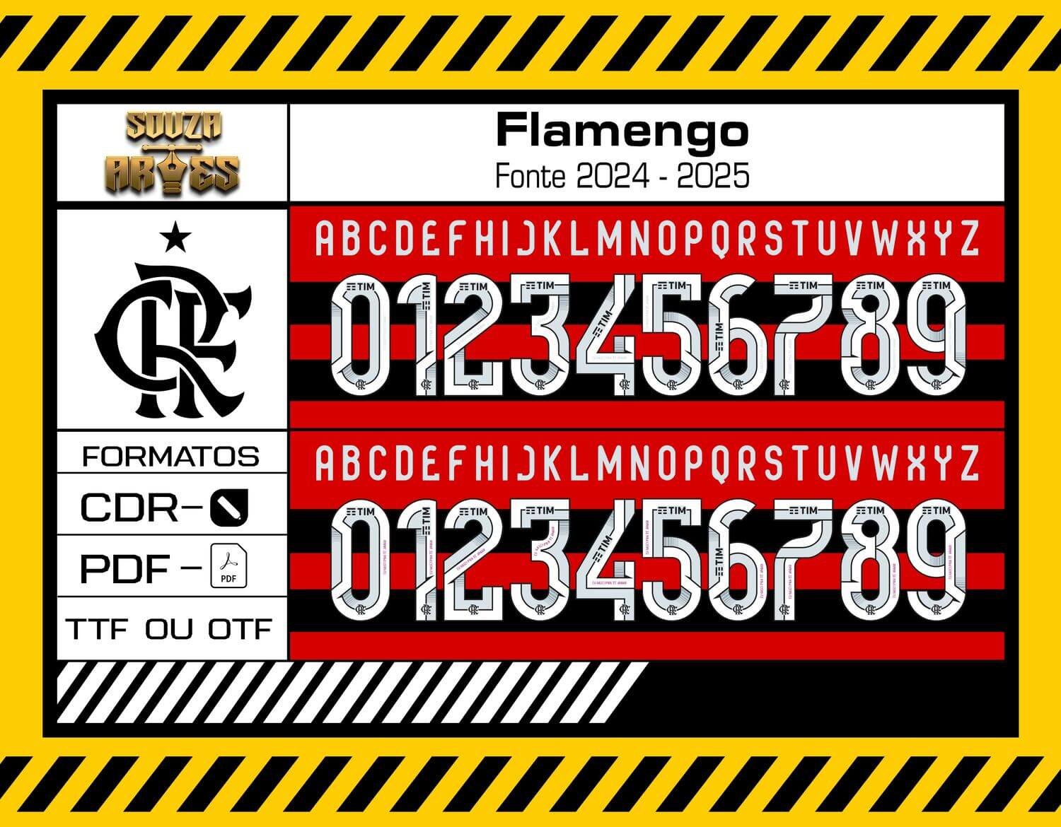 Fonte Flamengo 2024 - 2025 - TTF - CDR - PDF