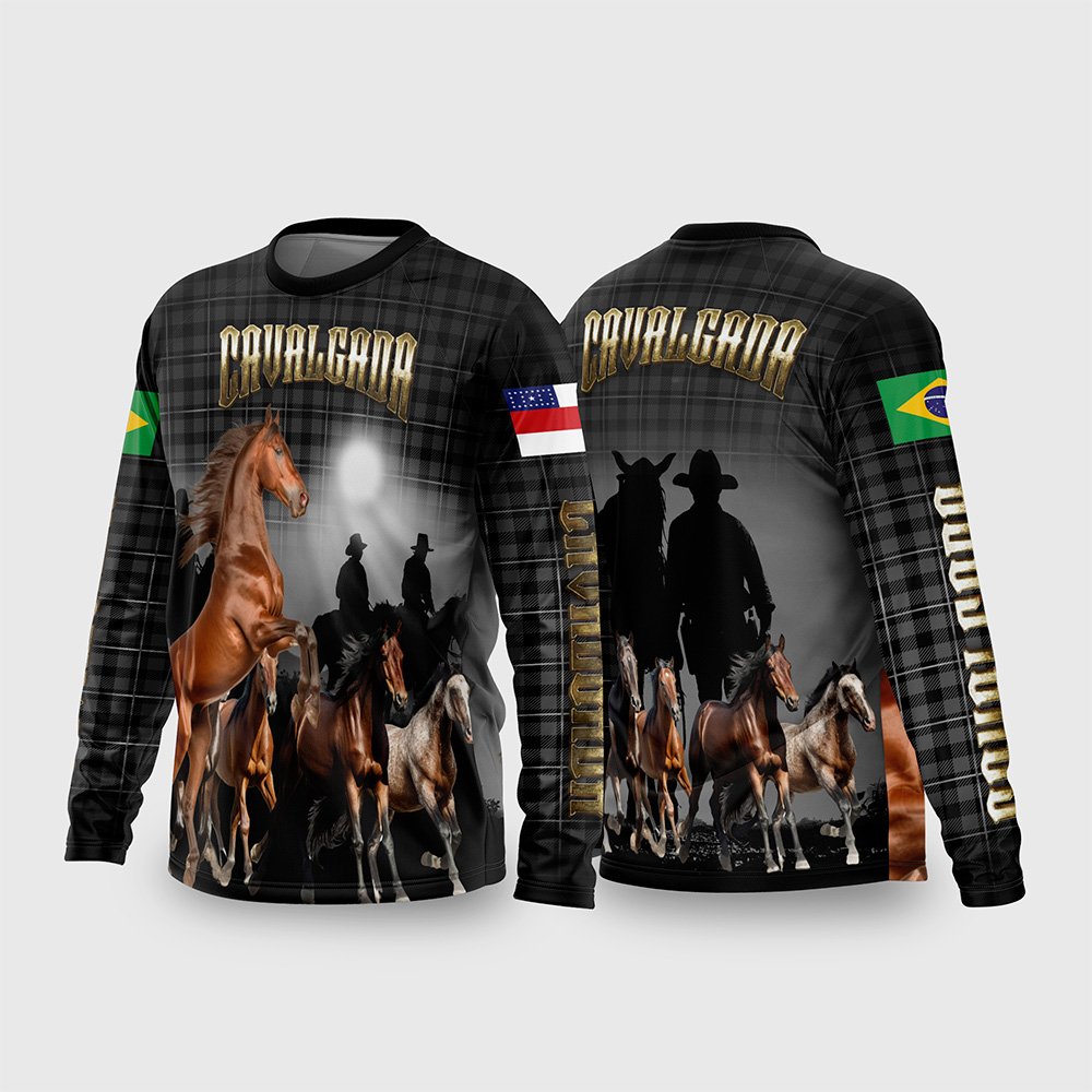 Arte Estampa Vetor Camisa Cavalgada Vaquejada Modelo 01