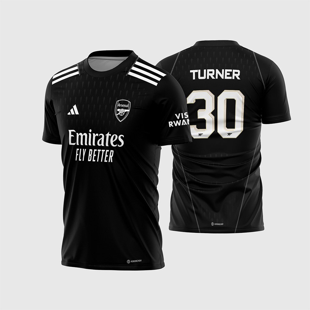 Arte Vetor Camisa Arsenal Goleiro I 2023 - 2024