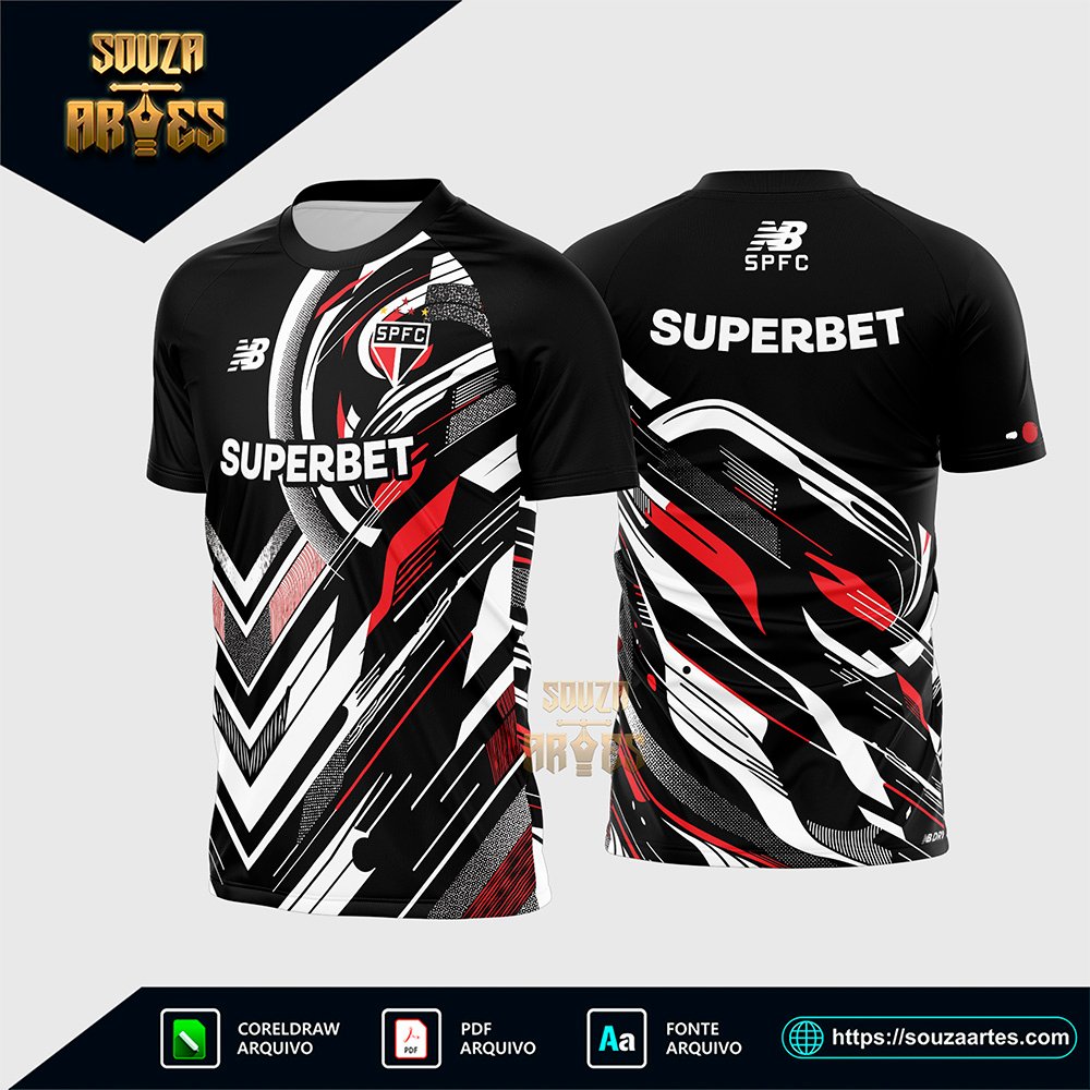 Arte Vetor Camisa São Paulo Pré-Jogo 2025 - 2026