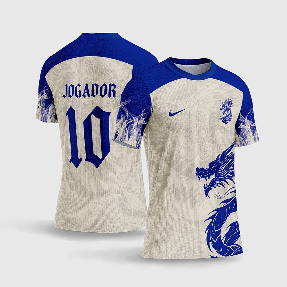 Arte Vetor Camisa Interclasse Dragão Azul
