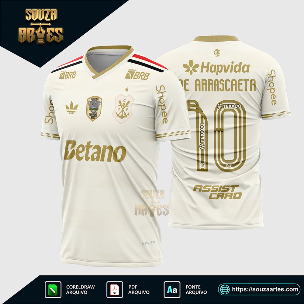 Arte Vetor Camisa Flamengo Terceira 2025 - 2026