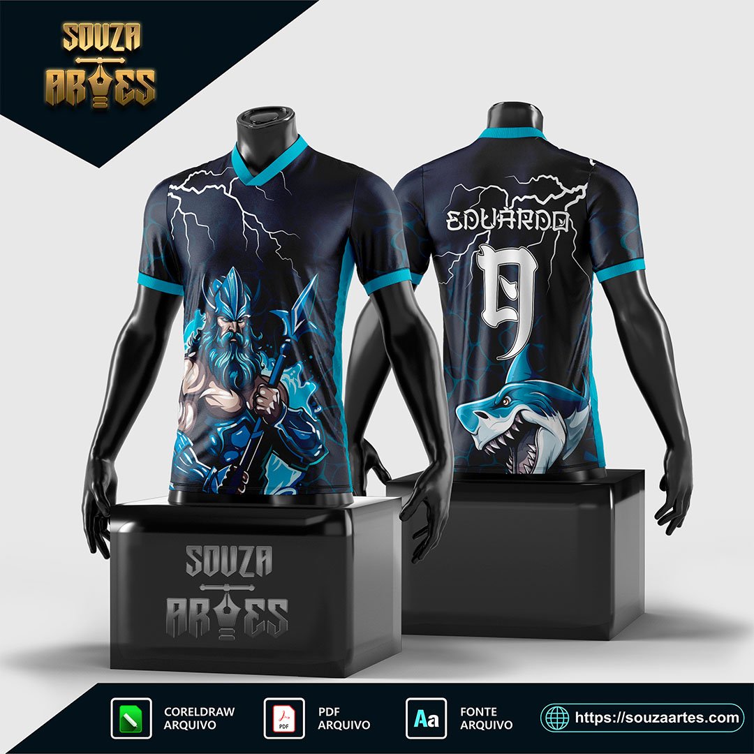 Arte Vetor Camisa InterClasse Poseidon 2025