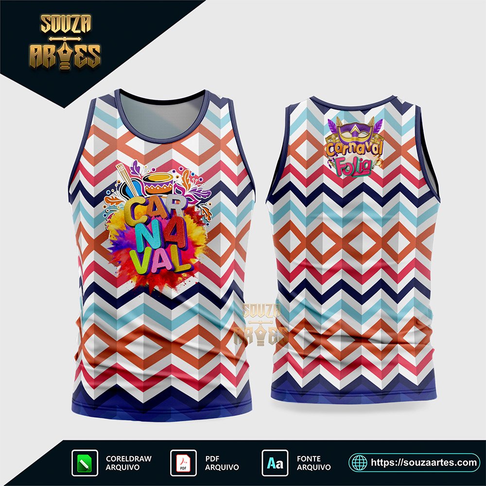 Arte Vetor Camisa Abadá Bloco Carnaval 2026 - Modelo 17