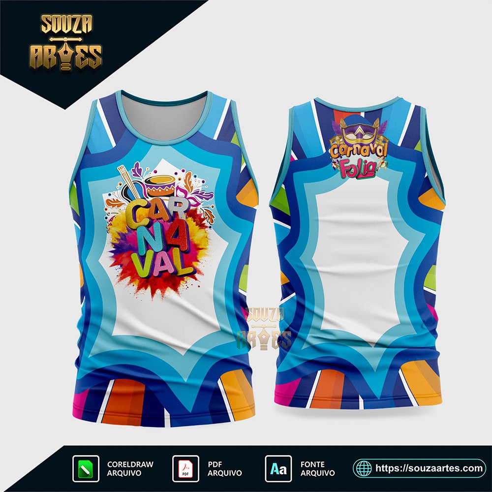 Arte Vetor Camisa Abadá Bloco Carnaval 2026 - Modelo 43