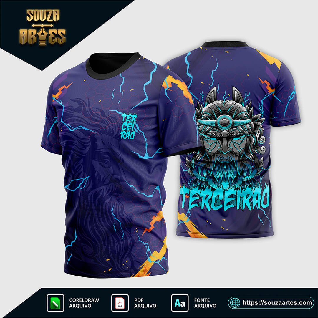 Arte Vetor Camisa Terceirão Zeus Raios  2024 - 2025