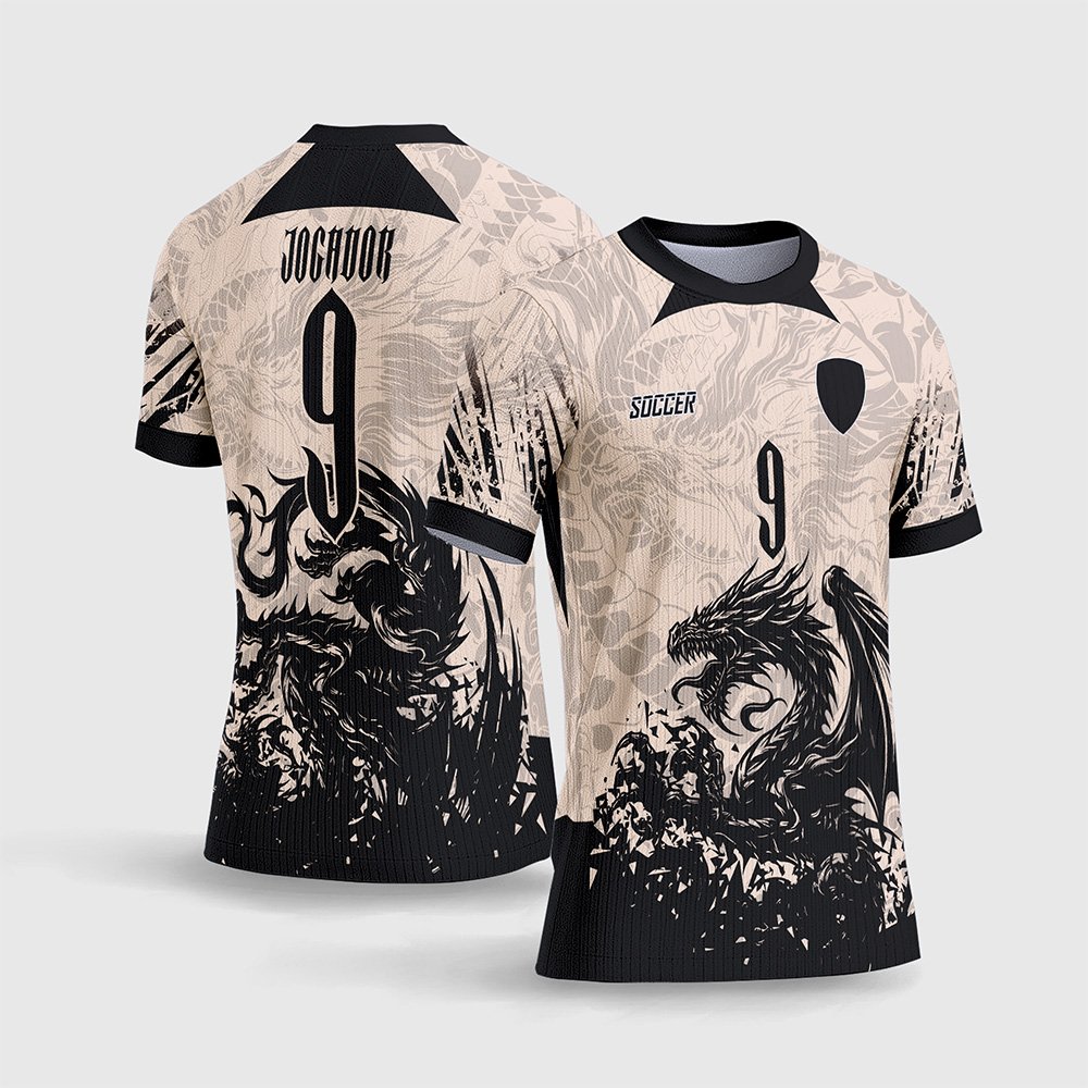 Arte Vetor Camisa Interclasse Dragão 2026 Bege