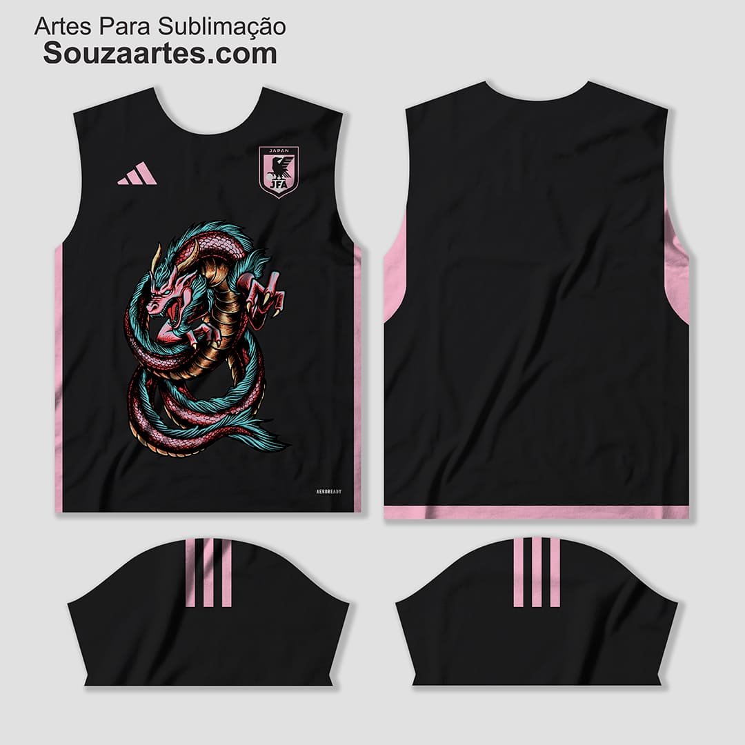Vetor Camisa Japão Conceito 2023-2024