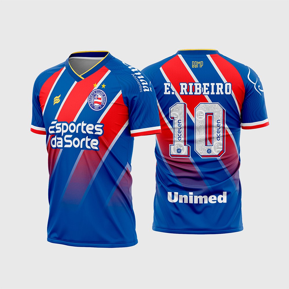 Arte Vetor Camisa Bahia Reserva 2024 - 2025