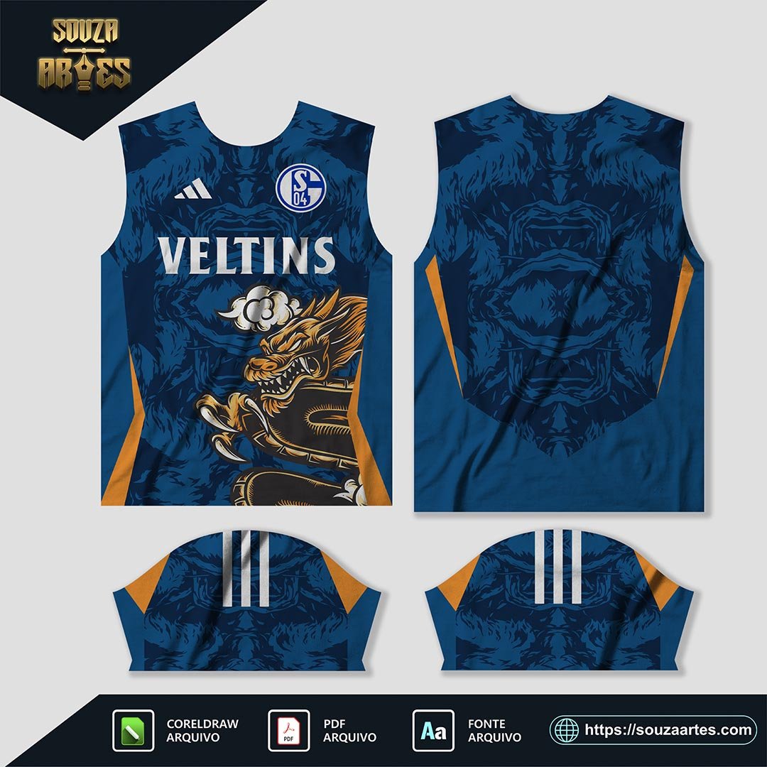 Arte Vetor Camisa Schalke 04 Conceito 2024