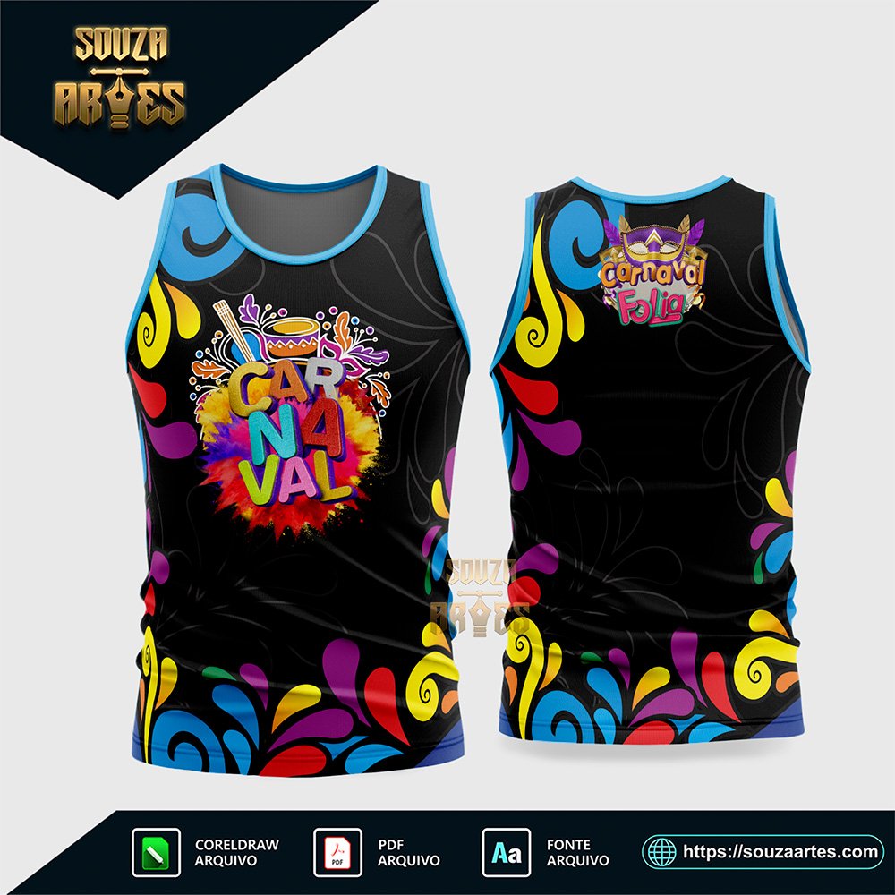 Arte Vetor Camisa Abadá Bloco Carnaval 2026 - Modelo 14