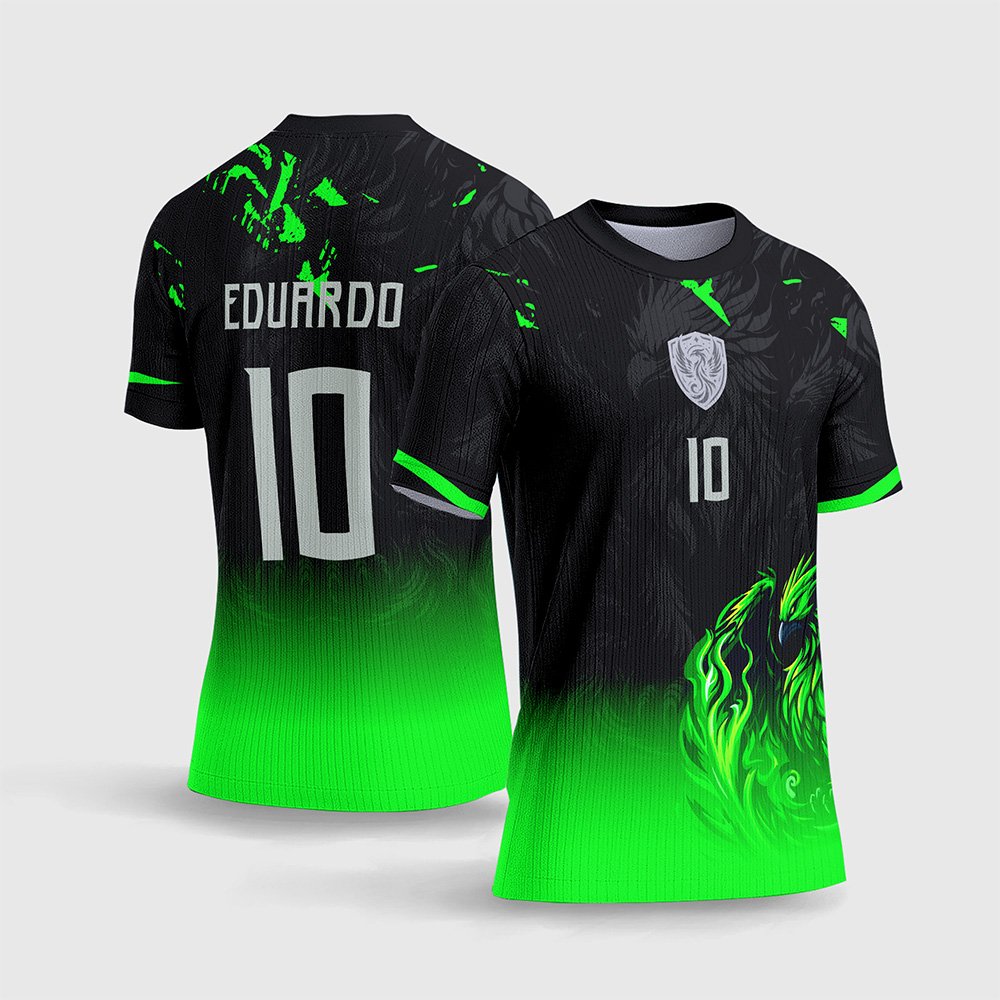 Arte Vetor Camisa Interclasse Degrade Fenix Verde