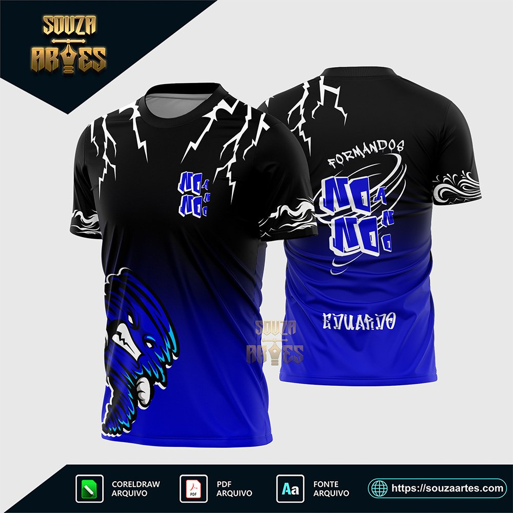Arte Vetor Camisa Formandos Nono Ano Furacão Azul