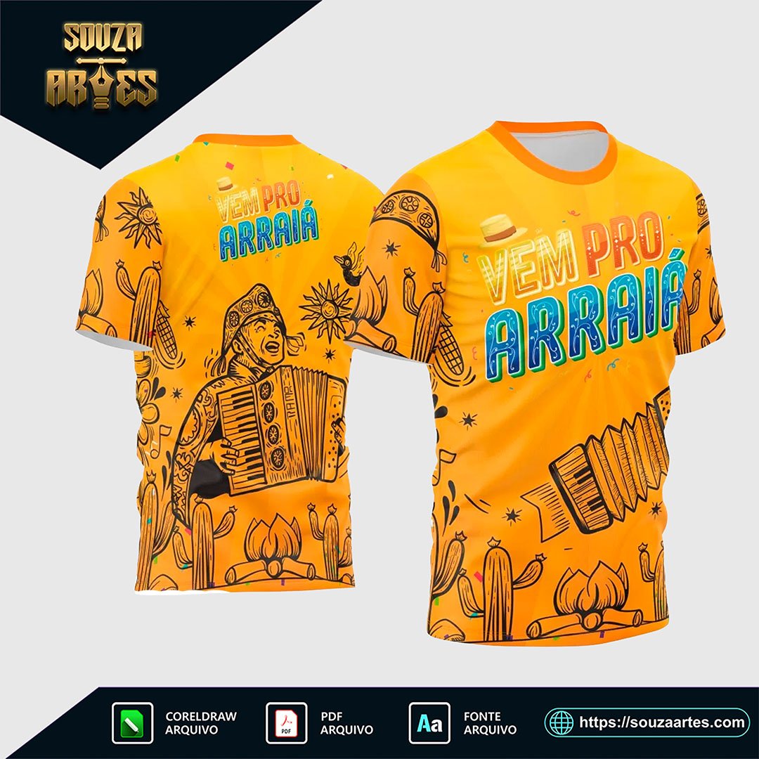 Estampa Vetor Camisa - Arraiá 2025 - São João 2025 - Luiz Gonzaga
