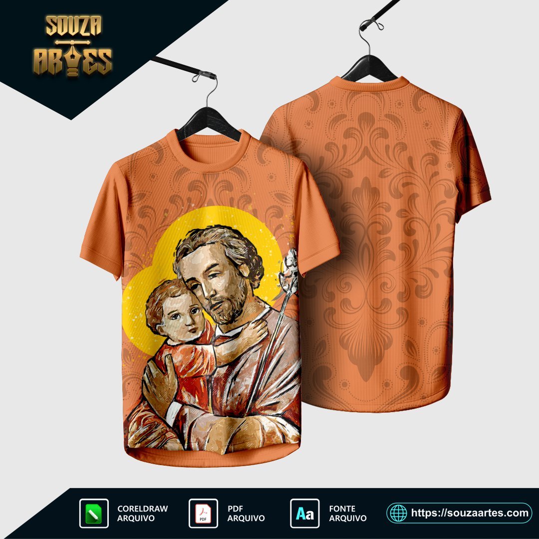 Arte Vetor Camisa Religião São José - 2025 01