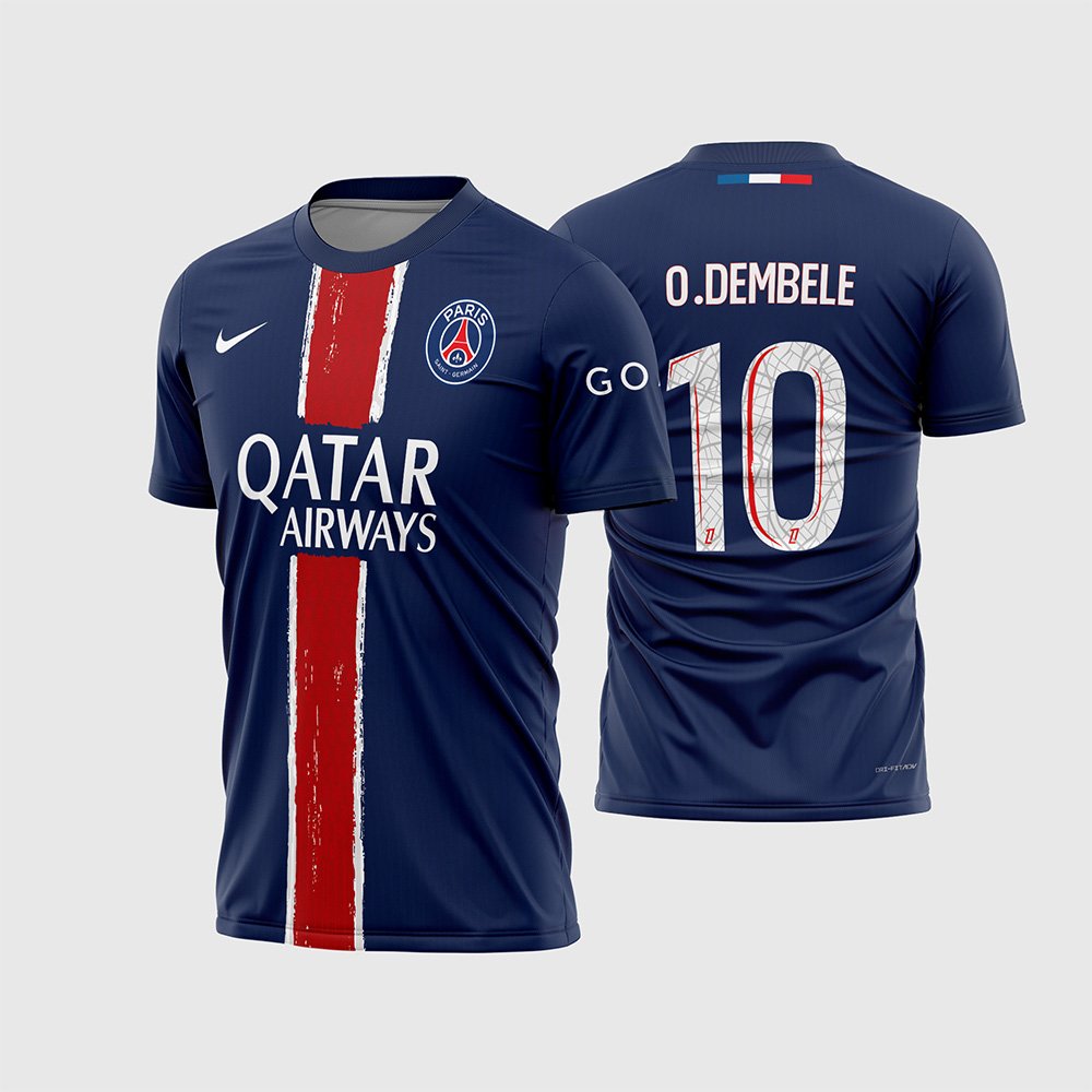 Arte Vetor Camisa PSG Titular 2024 - 2025