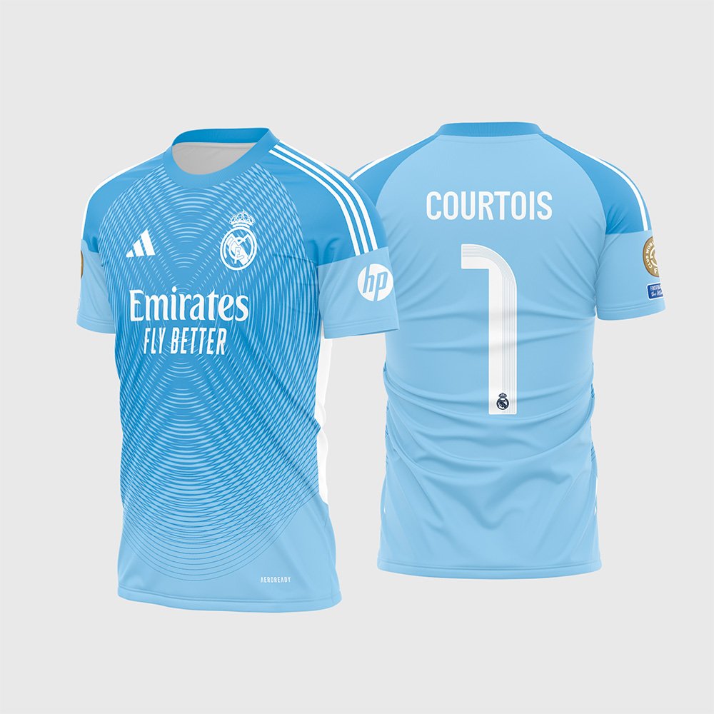 Arte Vetor Camisa Real Madrid Goleiro 2025 - 2026