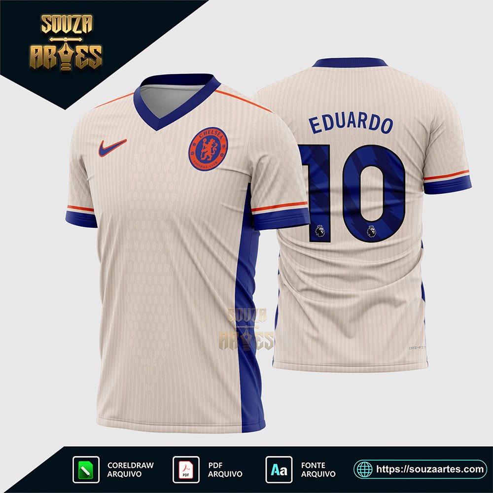 Arte Vetor Camisa Chelsea Reserva 2024 - 2025