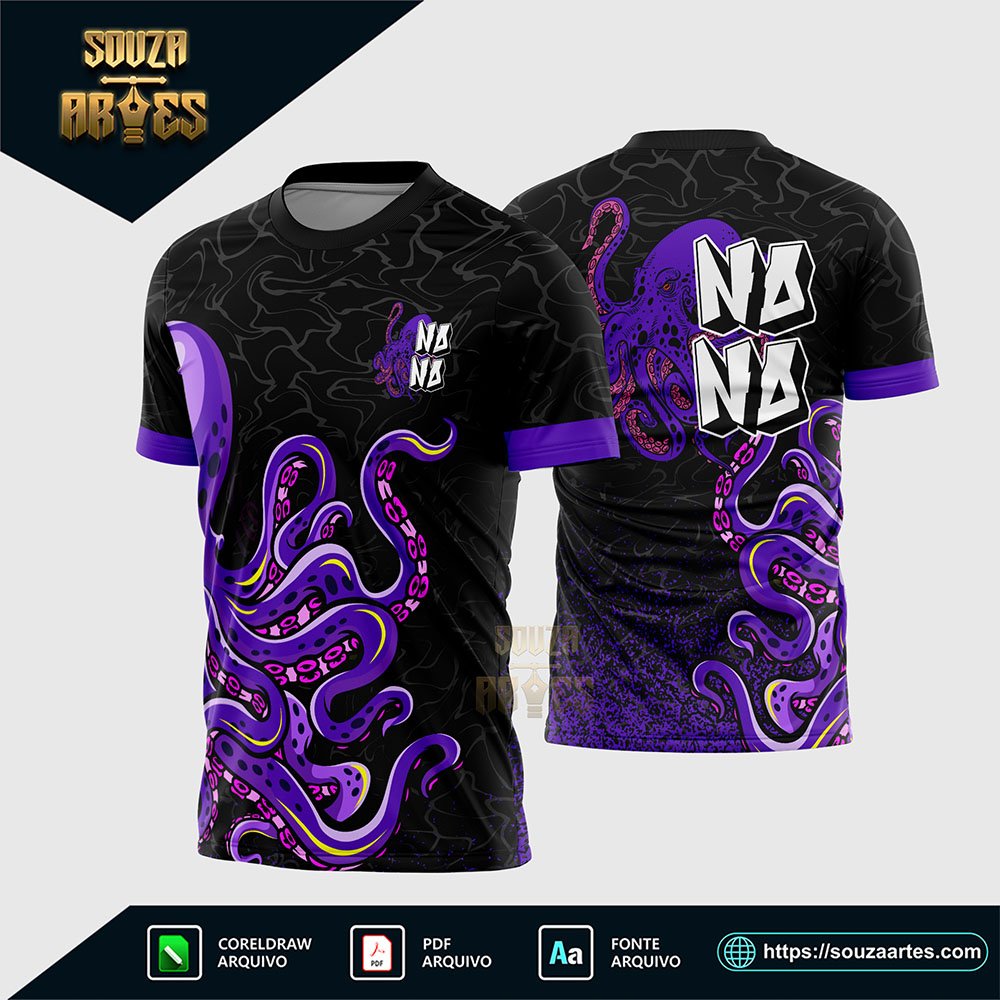 Arte Vetor Camisa Nono Ano 2025 - Polvo Roxo