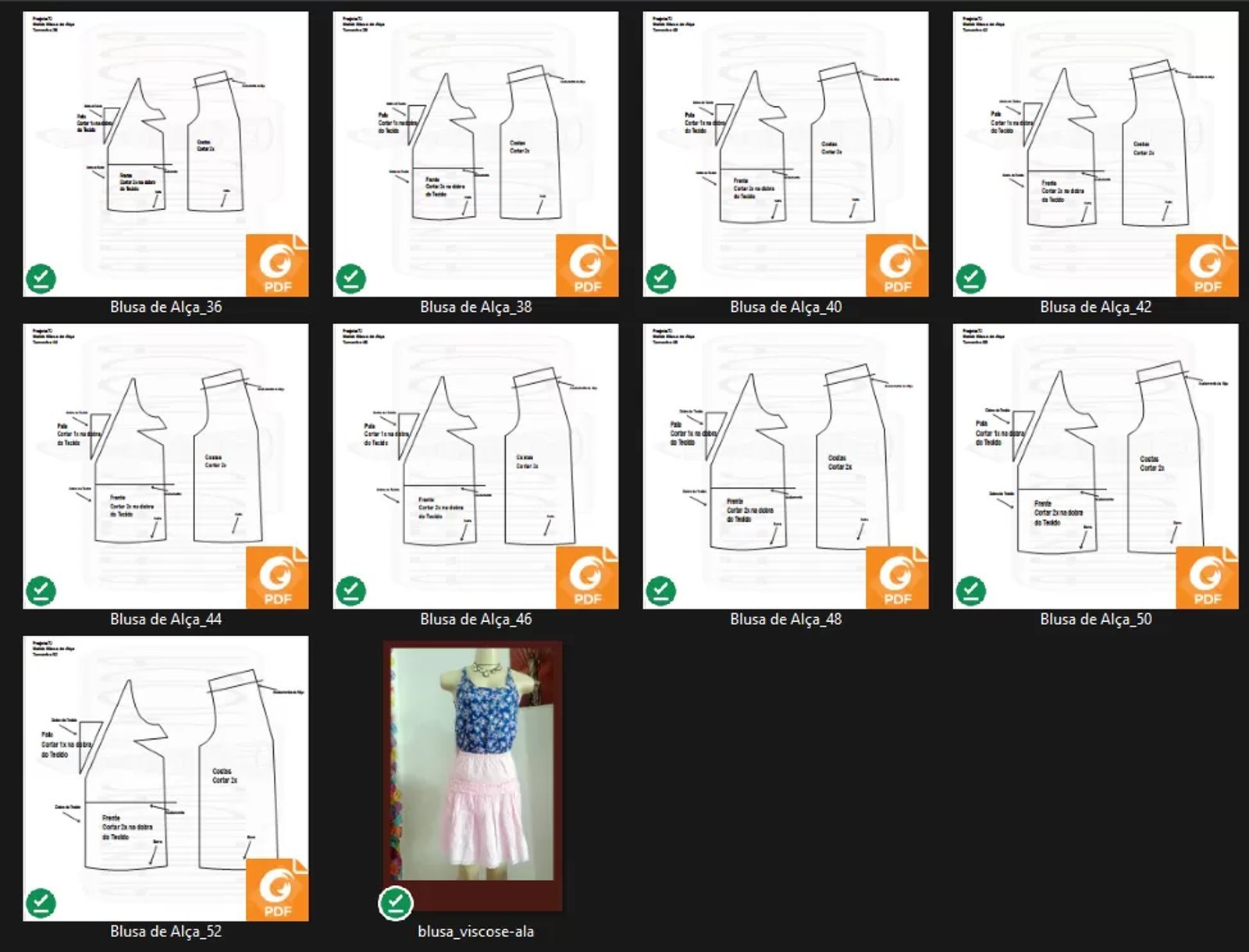 Molde de Costura Para Imprimir Camiseta - 28 - Blusa de Alça