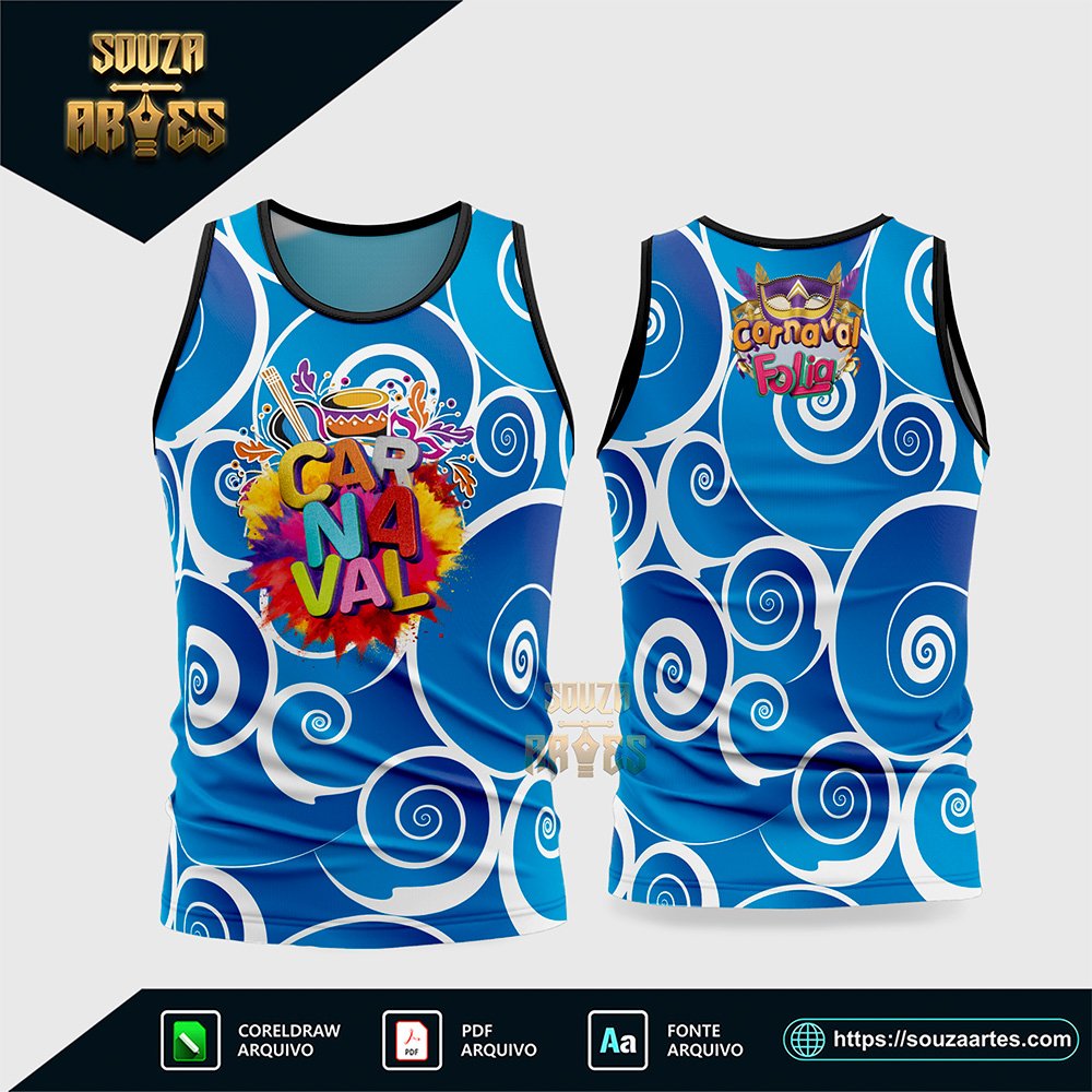 Arte Vetor Camisa Abadá Bloco Carnaval 2026 - Modelo 46