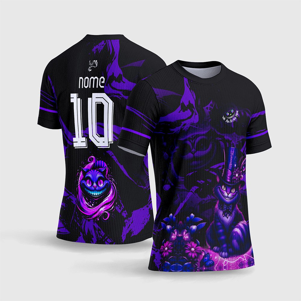 Arte Vetor Camisa De Interclasse Gato Cheshire 2026