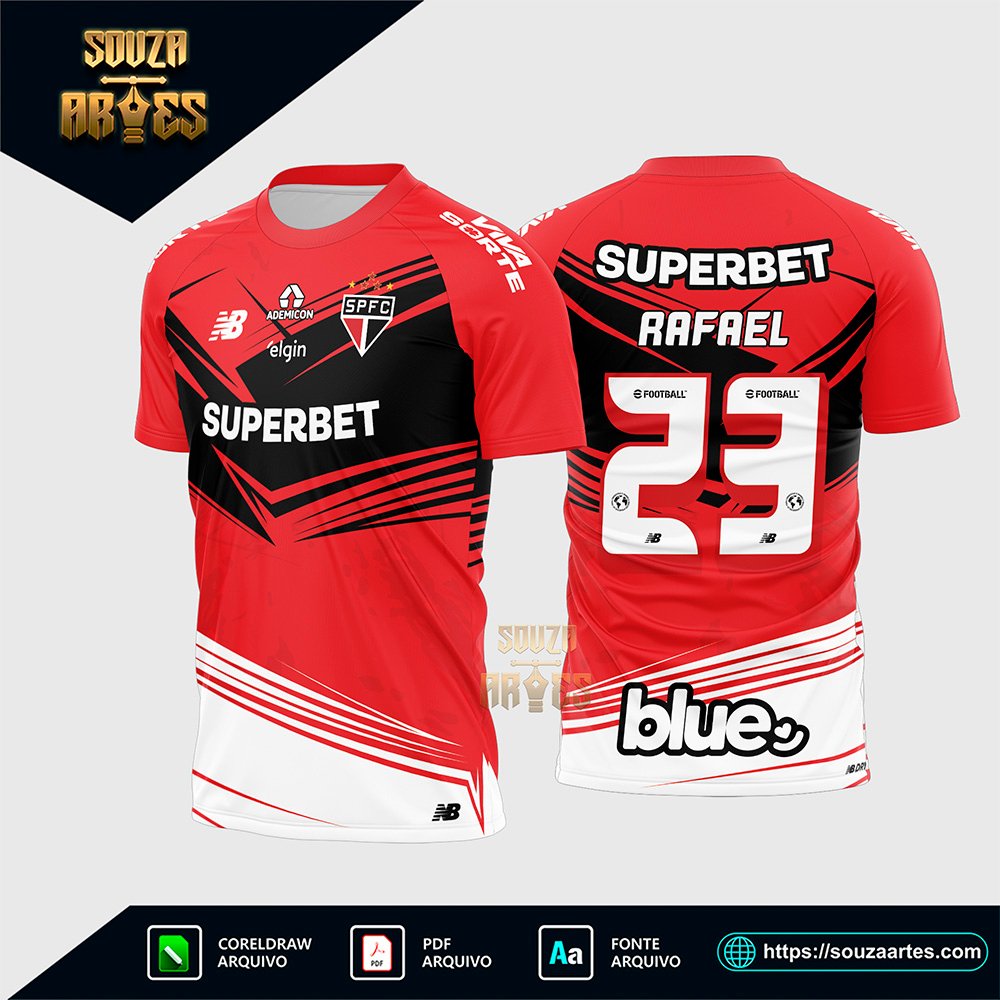 Arte Vetor Camisa São Paulo Goleiro 2025 - 2026