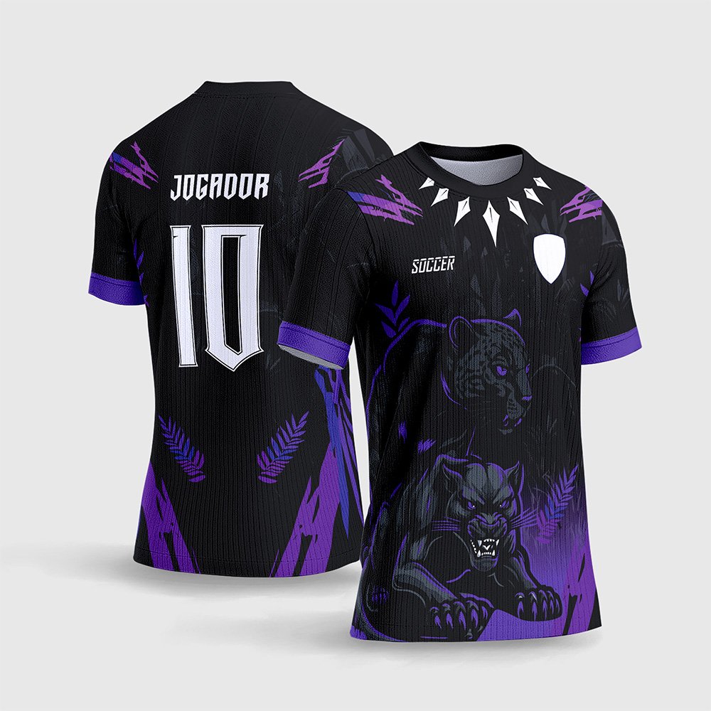 Arte Vetor Camisa de Interclasse Pantera Negra Roxa 2026