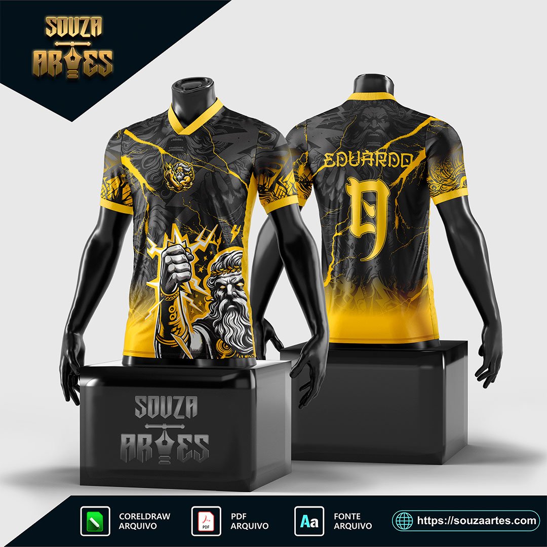 Arte Vetor Camisa Interclasse Zeus Amarelo 2025