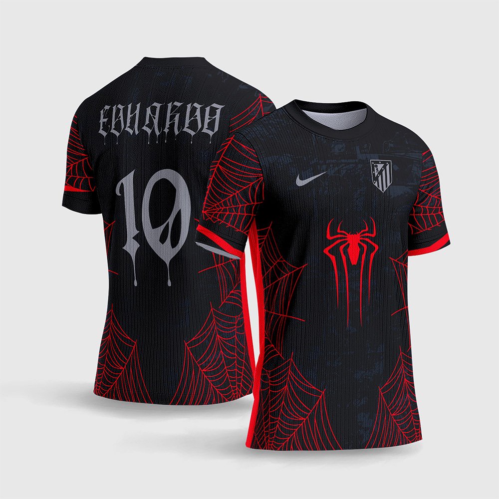 Arte Vetor Camisa Interclasse Homem aranha Atletico De Madrid