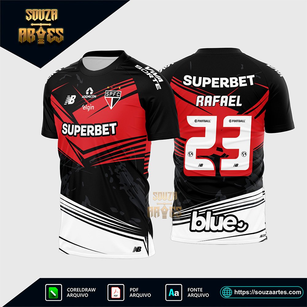 Arte Vetor Camisa São Paulo Goleiro 2025 - 2026