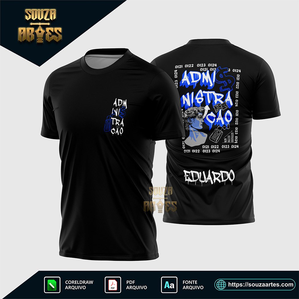 Arte Vetor Camisa Formandos Administração