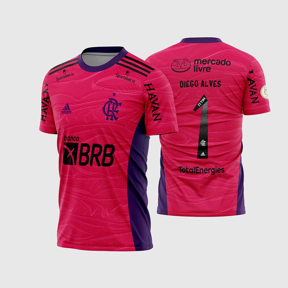 Arte Camisa do Flamengo III 2021 2022 Goleiro