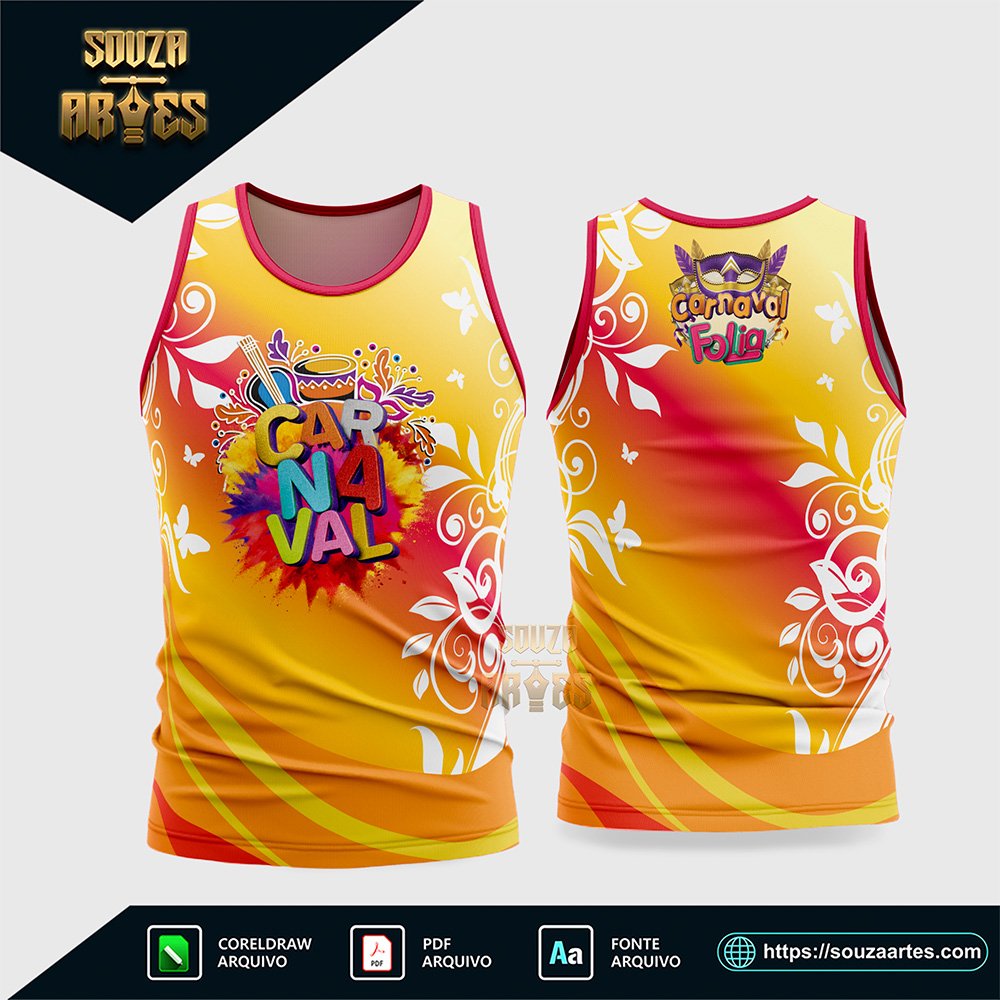 Arte Vetor Camisa Abadá Bloco Carnaval 2026 - Modelo 38