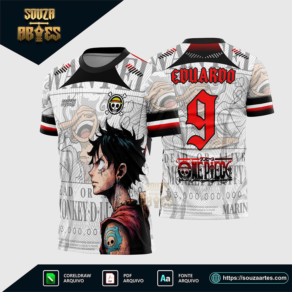 Arte Vetor Camisa Interclasse Luffy One Piece
